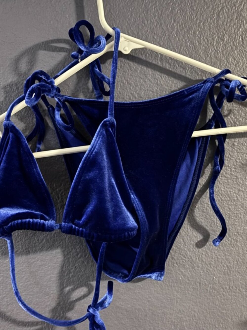 Blue Velvet 2 piece Bikini Swimsuit Set